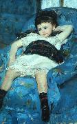 Mary Cassatt Little Girl in a Blue Armchair oil on canvas
